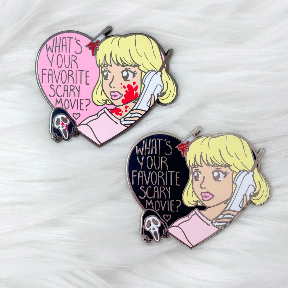 What's Your Favorite Scary Movie? Enamel Pin