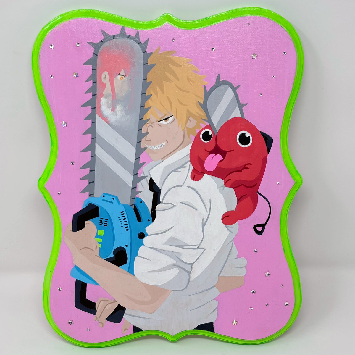 Chainsaw Man Denji & Pochita Original Painting – NattyCat