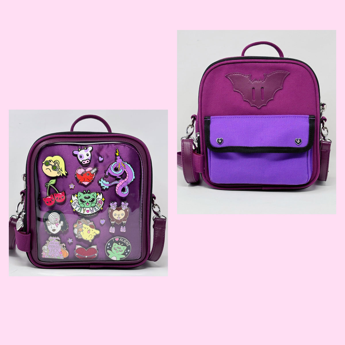 Natty Cat sale Purple and Black Backpack