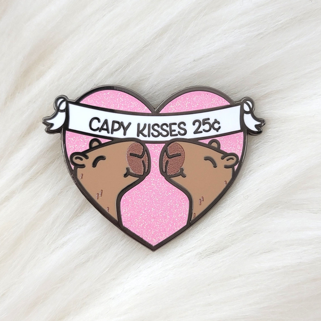 Capy Kisses Enamel Pin Nattycat