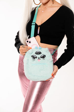 Alien Kitty Plush Crossbody Bag