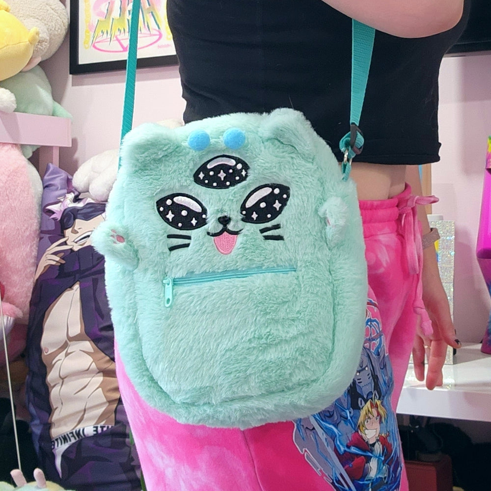 PRE-ORDER Alien Kitty Plush Crossbody Bag