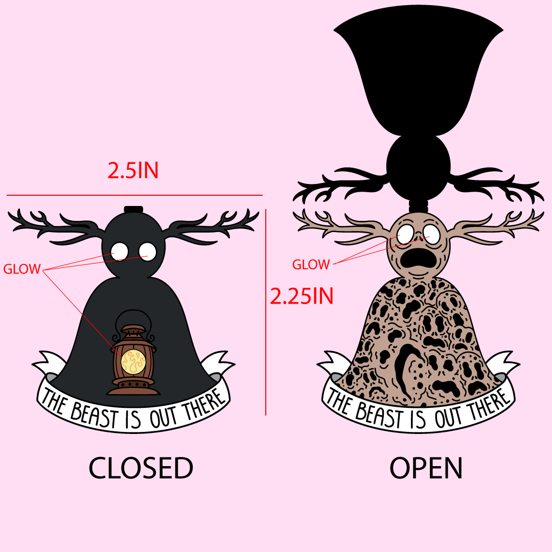 LIMITED EDITION The Beast is Out There Hinged Enamel Pin – NattyCat