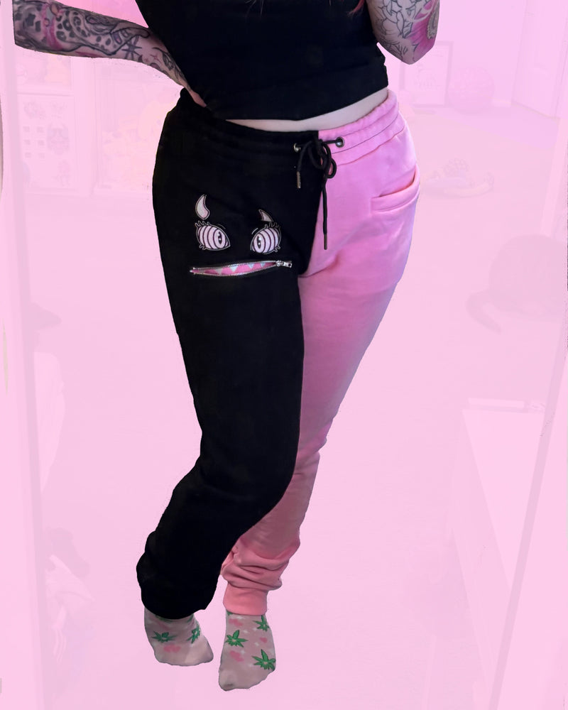 LIMITED EDITION Pink & Black Monster Baby Lounge Pants