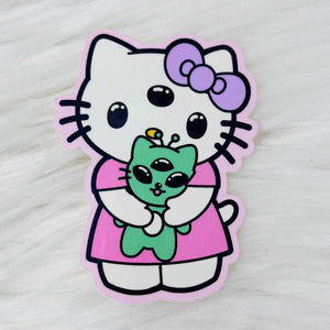 Hello, Alien Kitty Sticker