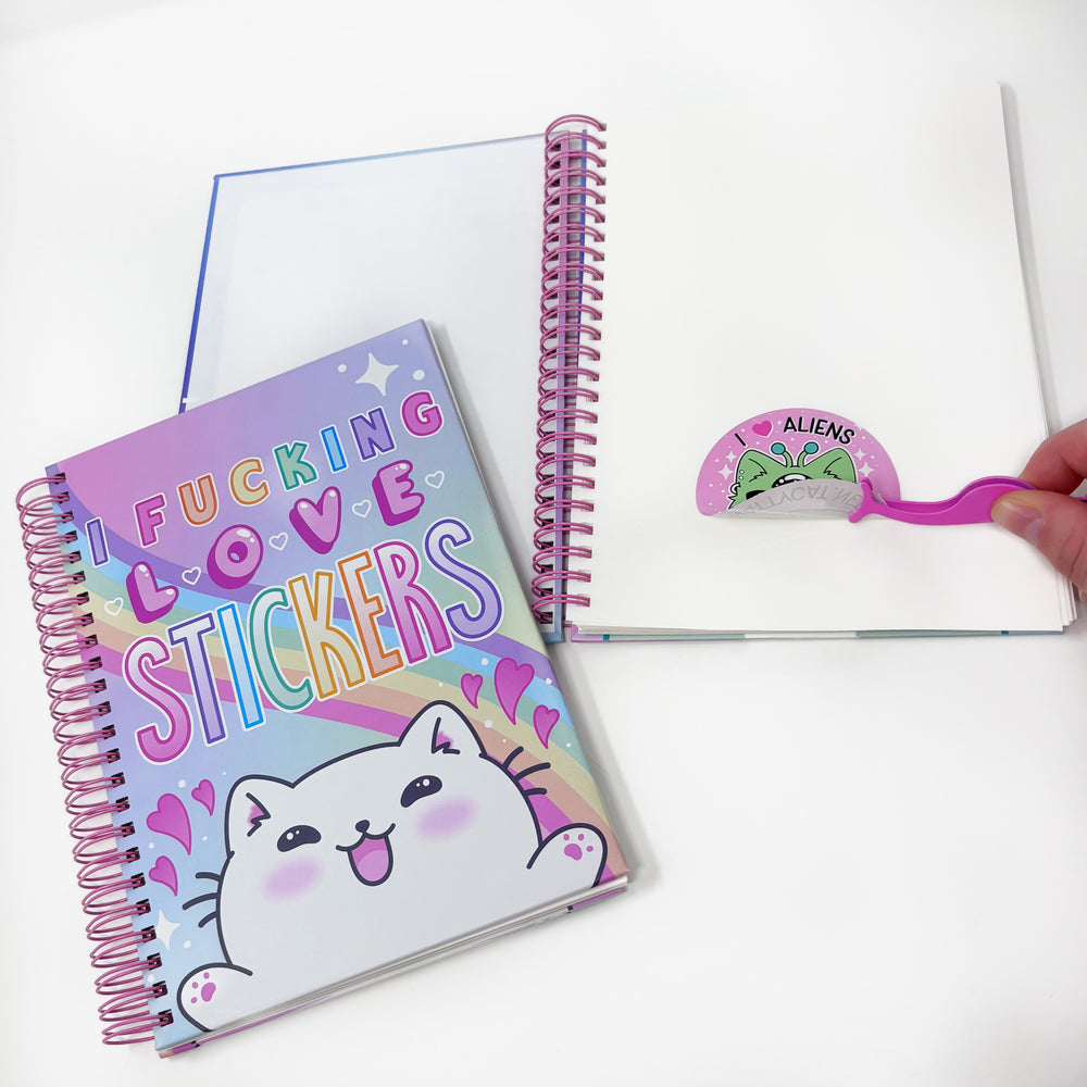 White Kitty LE Hardcover Sticker Book