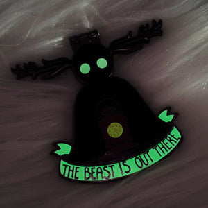 LIMITED EDITION The Beast is Out There Hinged Enamel Pin