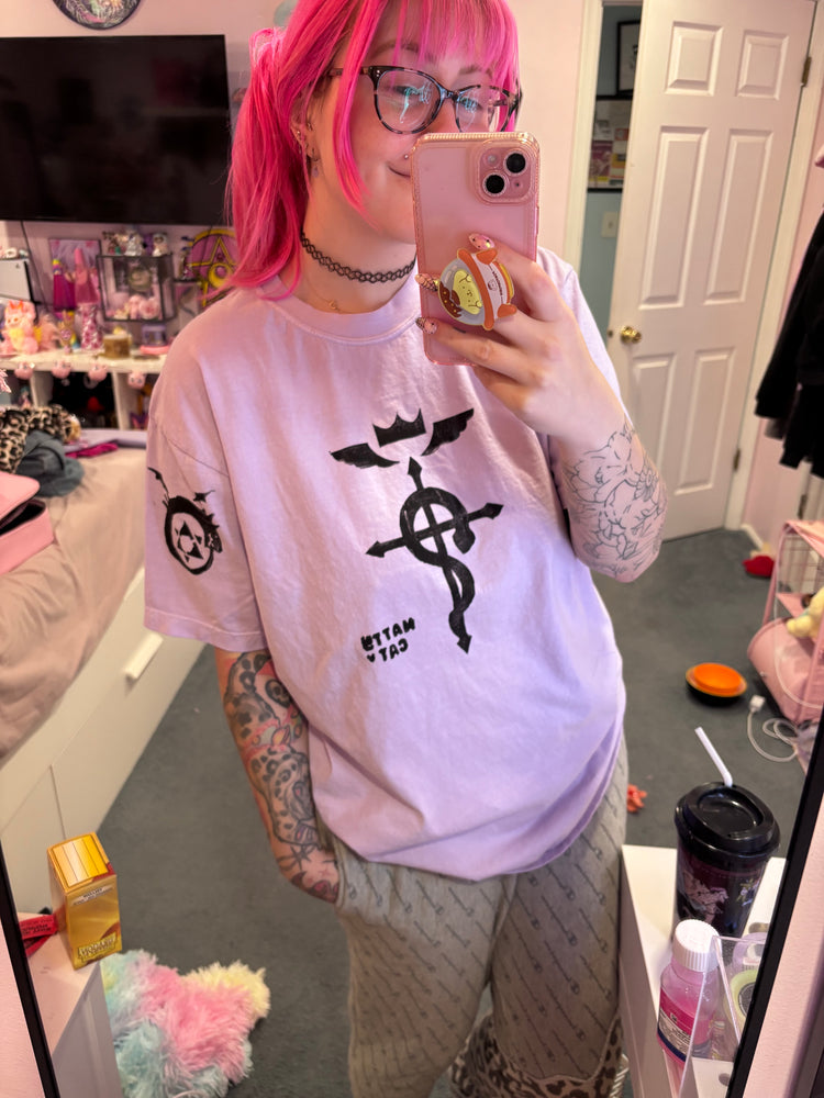 FMA Pastel Purple & Black Shirt -XL