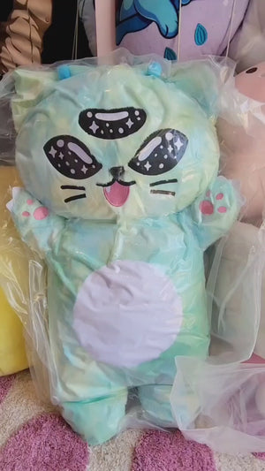 
            
                Load and play video in Gallery viewer, GIANT XXL Alien Kitty Plush Doll
            
        