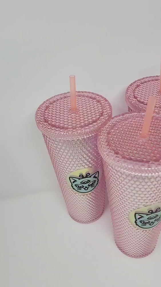 
            
                Load and play video in Gallery viewer, Alien Kitty Pink Holographic Tumblers
            
        