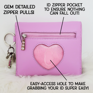 Leather Heart Coin Purse Keyholder Heart Shaped Wallet Mini 