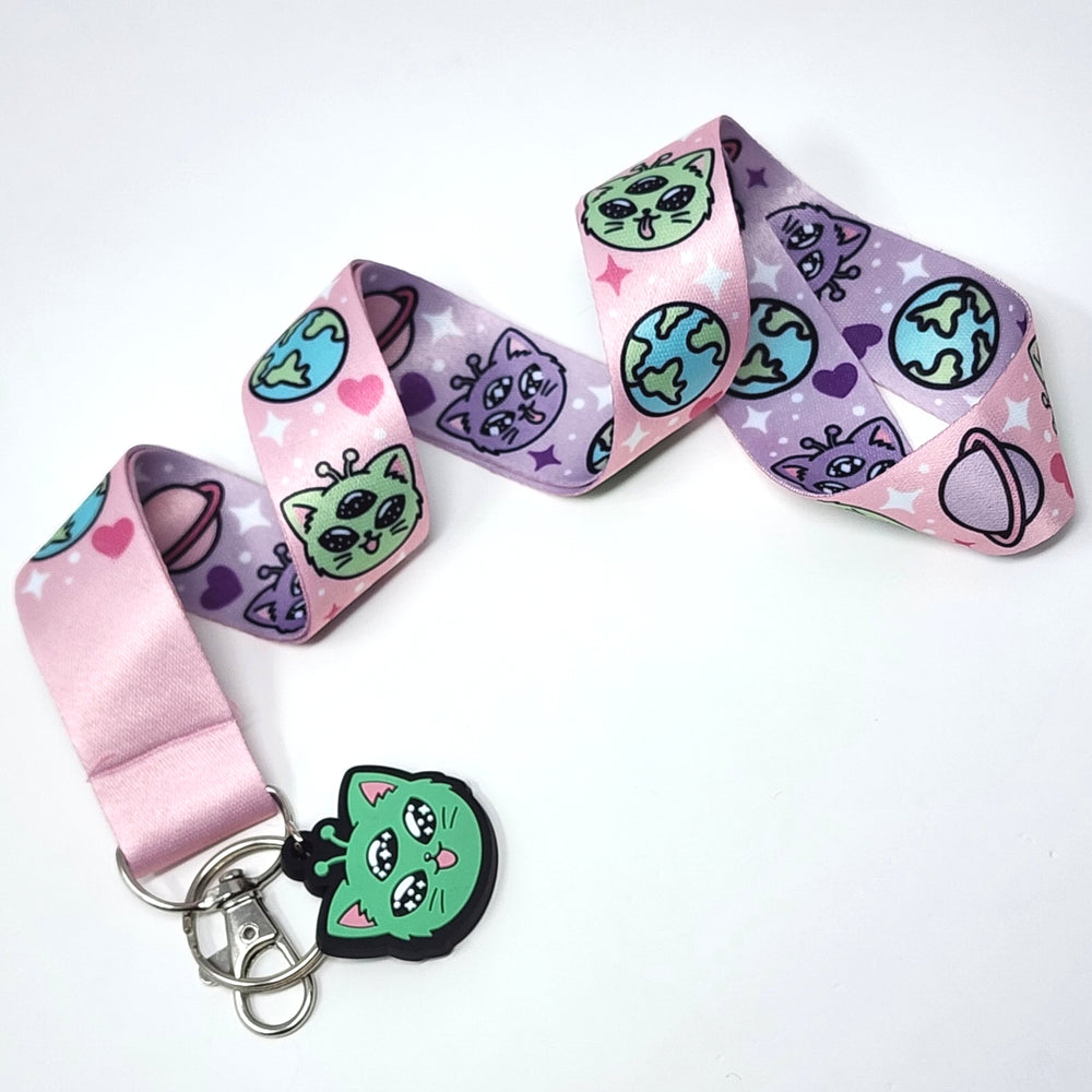 
            
                Load image into Gallery viewer, Alien Kitty Lanyard
            
        