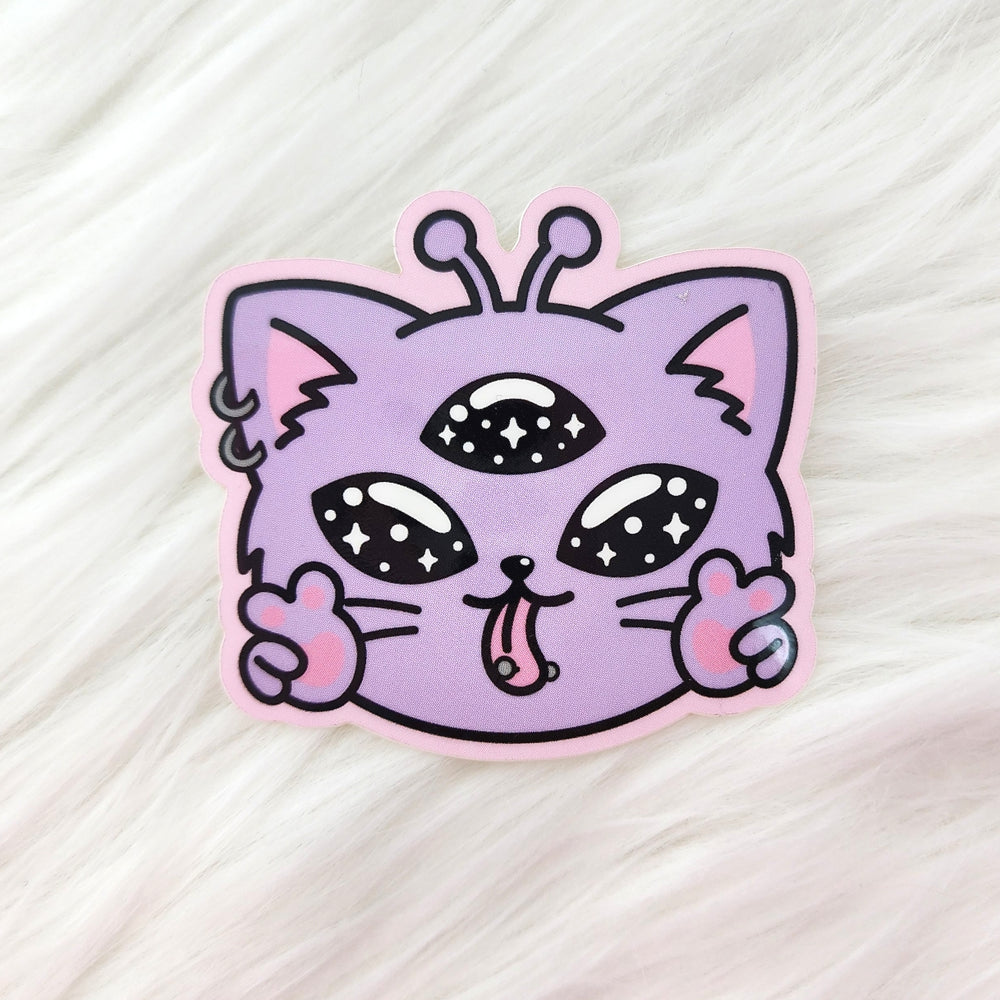 Pastel Alien Kitty Sticker