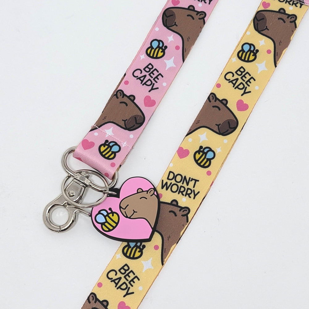 
            
                Load image into Gallery viewer, Don&amp;#39;t Worry, Bee Capy Lanyard
            
        