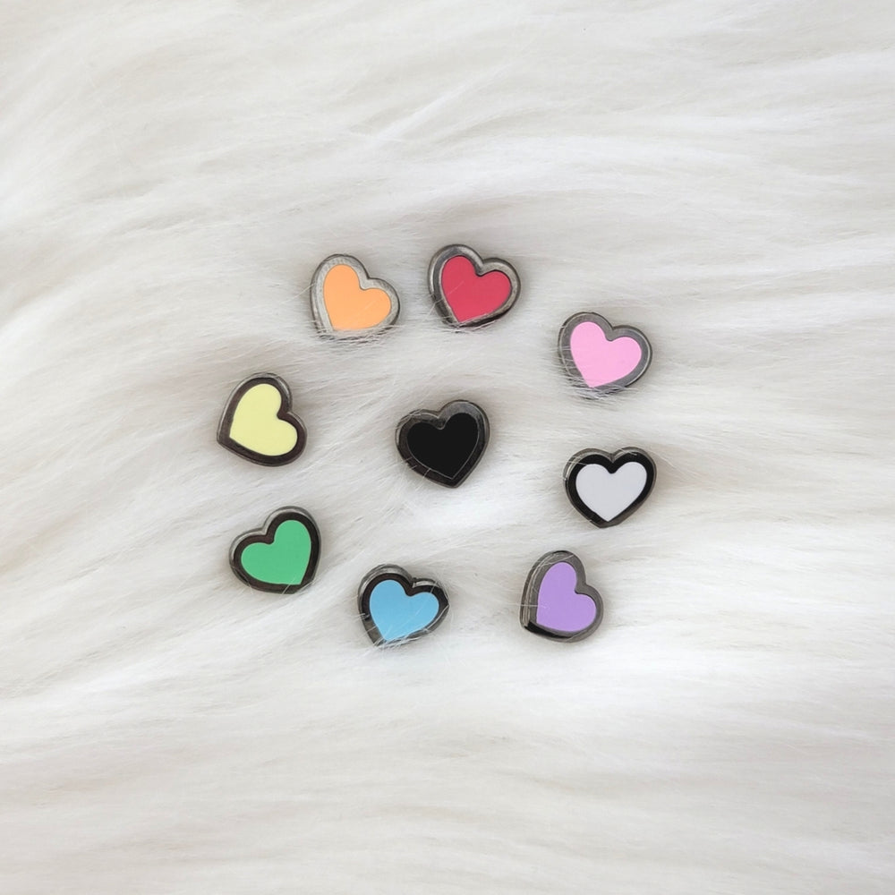 
            
                Load image into Gallery viewer, Hearts &amp;amp; Stars Mini Board Filler Enamel Pins
            
        