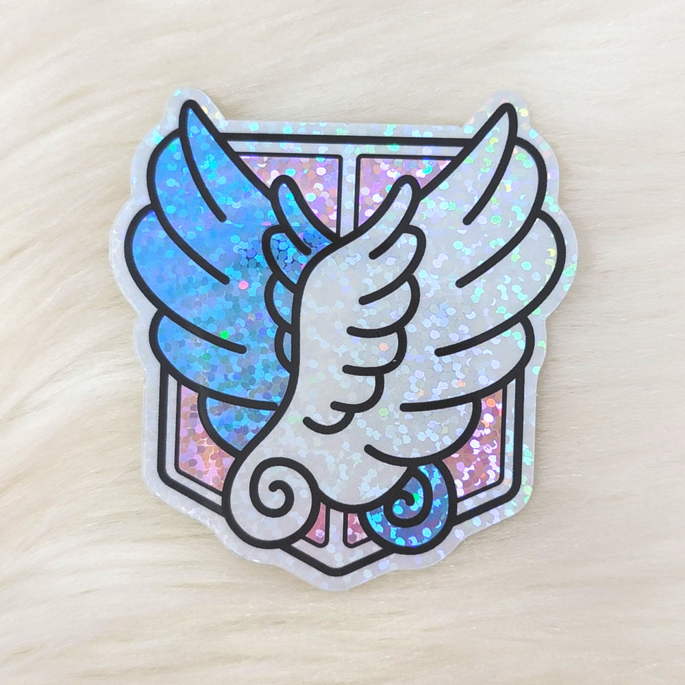Glitter Holographic Wings of Freedom Sticker