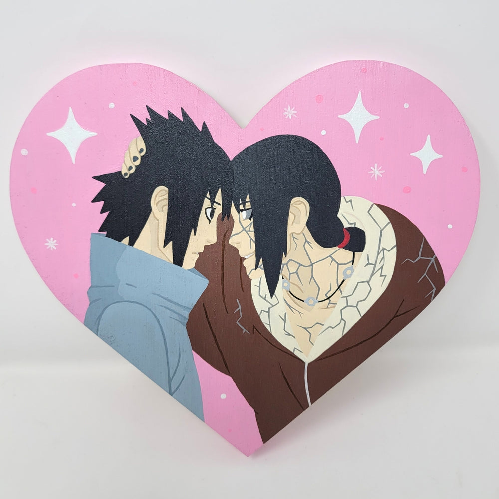 Sasuke/Itachi Wood Heart Painting