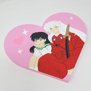 
            
                Load image into Gallery viewer, Inuyasha Wood Heart Painting
            
        