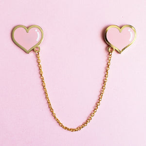 
            
                Load image into Gallery viewer, Sweet Hearts Chain Enamel Pin
            
        