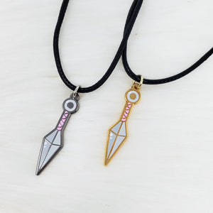 
            
                Load image into Gallery viewer, Cutie Kunai Charm Necklace
            
        