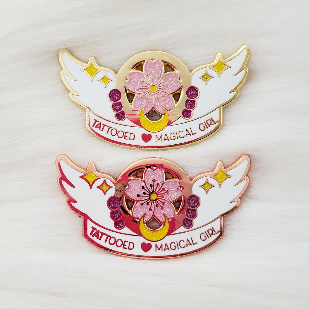 
            
                Load image into Gallery viewer, HMC Tattooed Magical Girl Enamel Pins
            
        