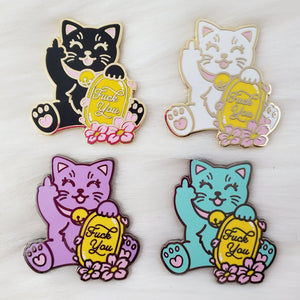 Unlucky Cat Enamel Pin