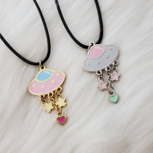 
            
                Load image into Gallery viewer, Cute UFO Charm Necklace
            
        